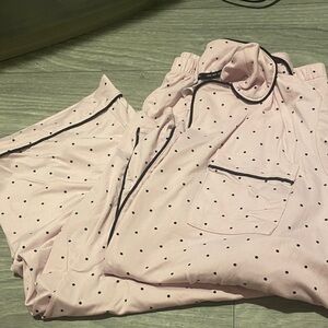 Pink Polka Dot Pajama Set